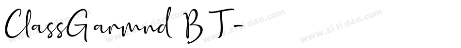 ClassGarmnd BT字体转换